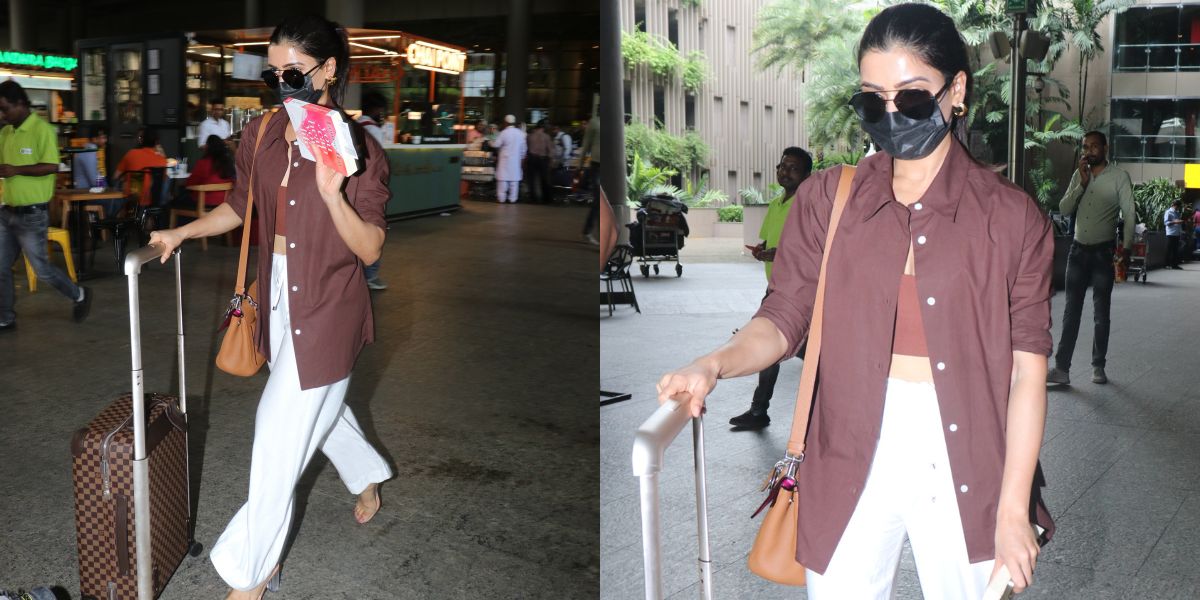 Samantha bewitches paps with her cool earthy fashion statement at the airport